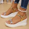 2024 Горячая Распродажа Женская Обувь Женские Сандалии С Пряжкой Ремень Модные Босоножки С Кристаллами Женские Новые Босоножки На Платформе С Открытым Носком