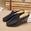 Newest Men'S Loafers Luxury Brand Breathable Mesh Half Shoes For Men Casual Leather Driving Casual Flats Slip On Fashion Loafer Man