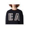 Emporio Armani FW22 Свитшот с логотипом и буквенным принтом, круглый вырез, длинный рукав, мужской, черный, 6L1MM2-1JHSZ-0999