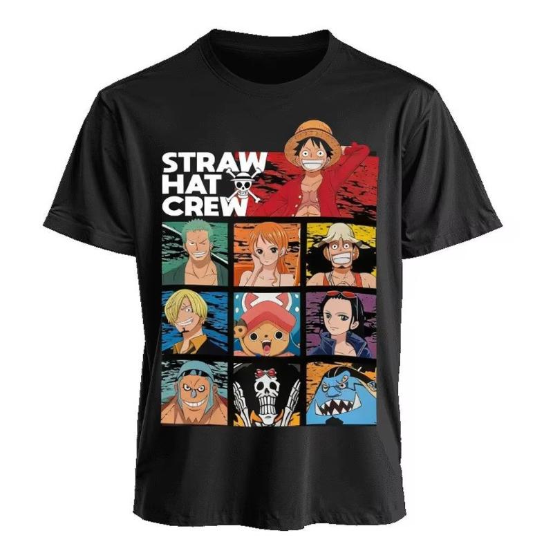 One Piece Luffy Straw Hat Crew Graphic T Shirt Men Women Anime Print Casual Short Sleeve Tee Streetwear Tops Y2k 2026 Summer New