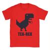 Men's T-Shirt Tea-Rex T-Rex Dinosaur Teacup Funny 100% Cotton Tee Shirt Short Sleeve Cartoon Cute T Shirts Merchandise Gift Idea