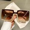Fashion Square Oversized Sunglasses Women Big Frame Colorful Sun Glasses Men Unisex Gradient Hip Hop Shades
