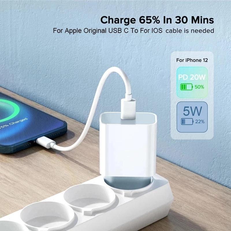 Быстрое зарядное устройство USB C мощностью 20 Вт для iPhone 11 12 13 14 Pro Max mini Type C, быстрая зарядка для iPhone 8 Plus XR XS MAX, кабель USB C