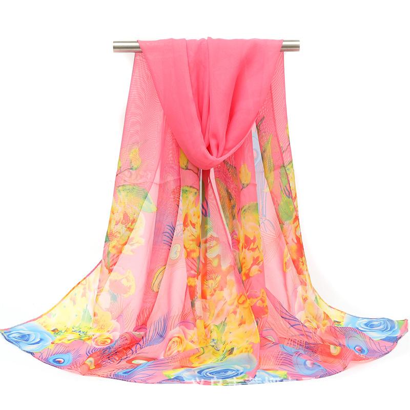 Spring/Summer New Women'S Silk Scarf 45 * 150cm Simulated Silk Twill Square Scarf Fashion Printed Large Square Scarf Professional Scarf