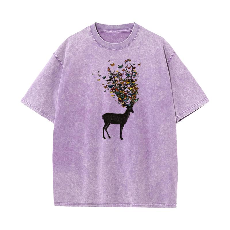 Crew Neck Daily Casual Crewneck Washed Tshirts Thanksgiving Day Casual Tops Tees Special Pure Cotton Washed Tshirts Man