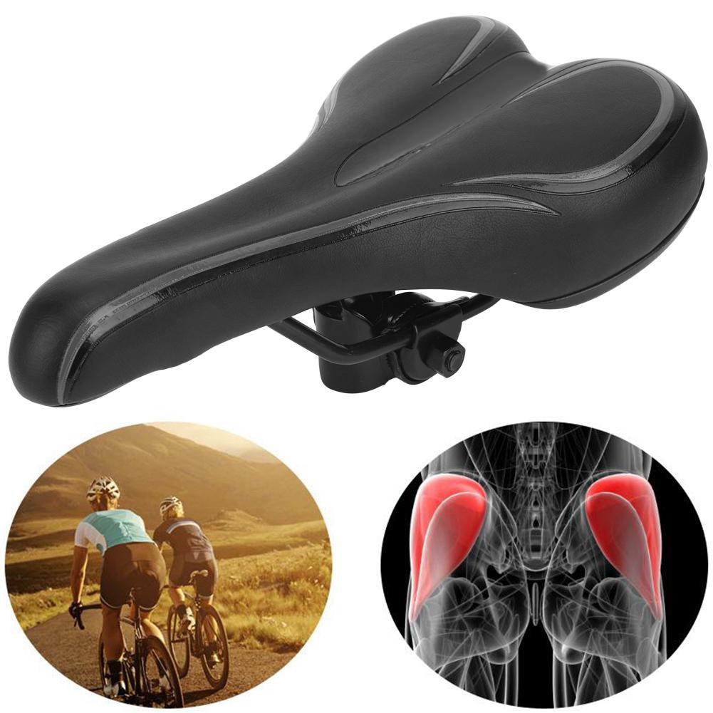Sponge Non slip Bike Seat Saddle Replacement Accessory for Mountain Road Bicycle(black 112 bike saddle)