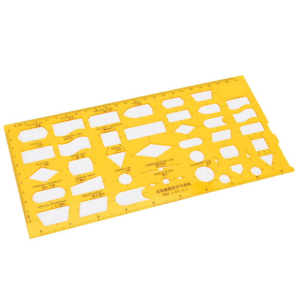 Многофункциональный прочный архитектурный дизайн шаблон чертежа полая геометрическая линейка (4351)