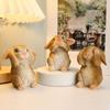 3Pcs Easter Rabbit Figurines Garden Rabbit Statue Resin Bunny Ornaments Yard Art Sculpture for Home Patio Lawn Easter Decorations Housewarming Gift