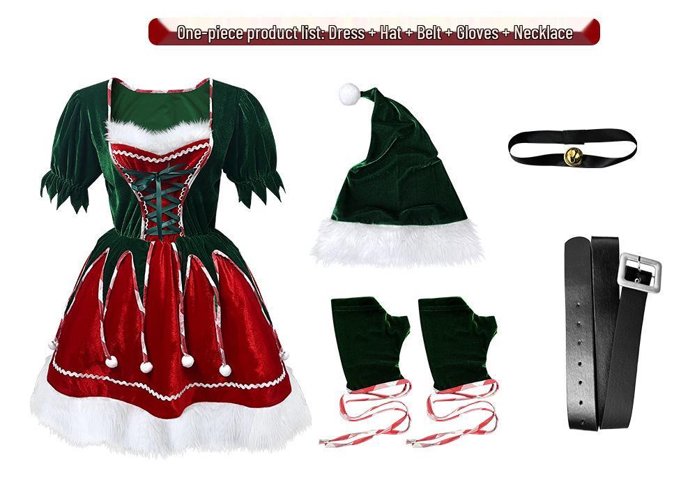 Sexy Green Elf Christmas Cosplay Costume