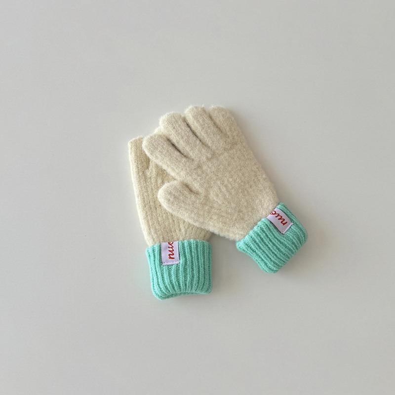 Мягкие детские перчатки с цветными блоками в корейском стиле, митенки с сенсорным экраном, модные унисекс перчатки без пальцев для зимы, теплые эластичные перчатки