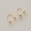 LUNNE 14k Double Ball Line Piercing (14k Gold) #PI12