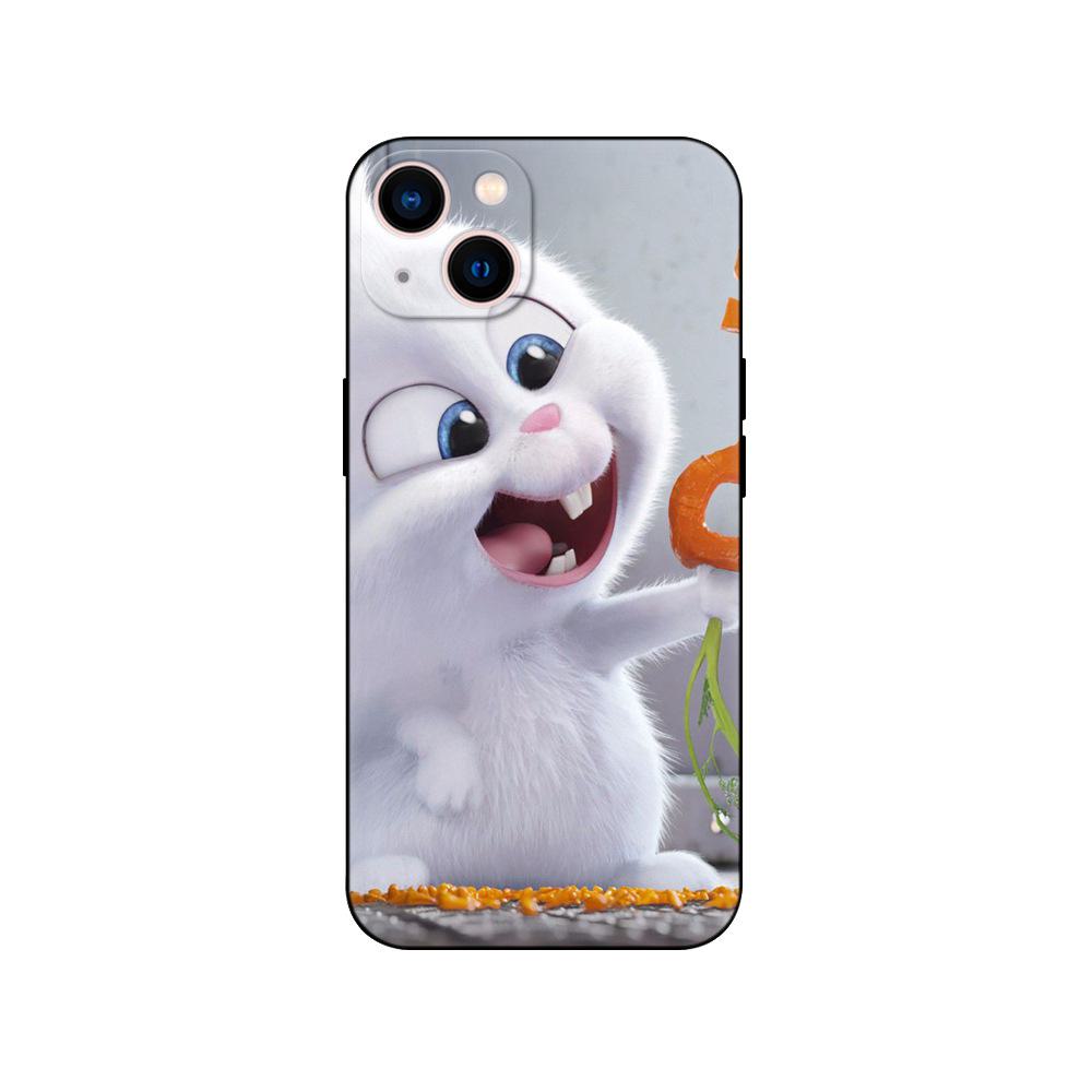 Чехол для телефона с милым кроликом и собакой для iPhone 14/13/12/11 Pro Max/Mini