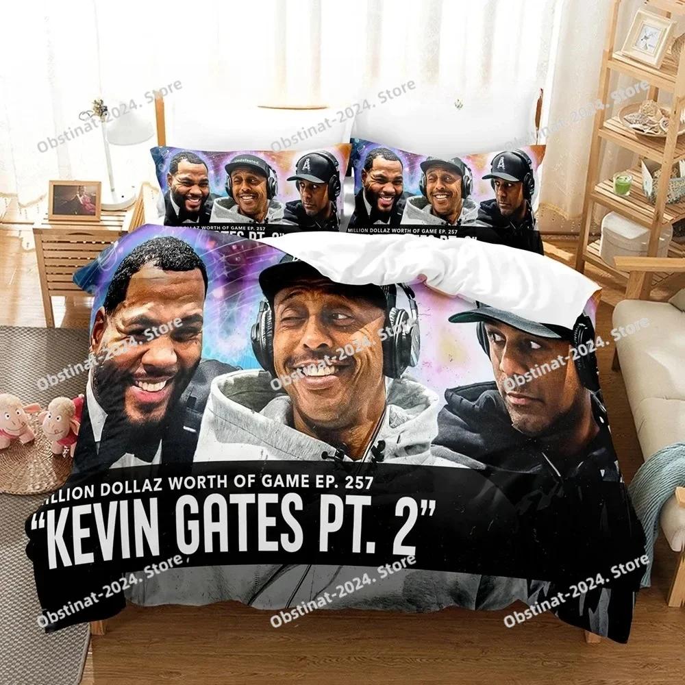 Верхний комплект постельного белья Kevin Gates Односпальный Двуспальный Постельное белье с принтом С наволочкой Постель Мягкое покрывало Мягкое Односпальное Двуспальное Queen Super King-размера