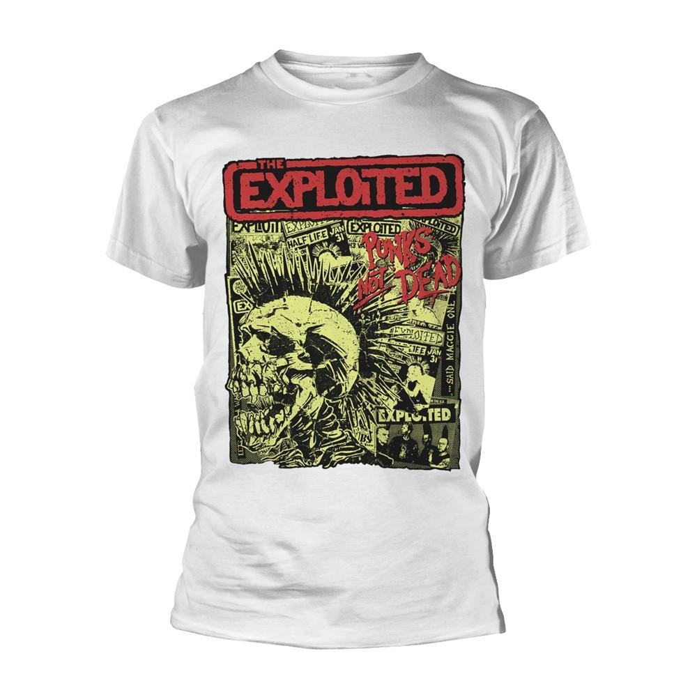Exploited Punks Not Dead (White) Unisexs TShirt Unisexs
