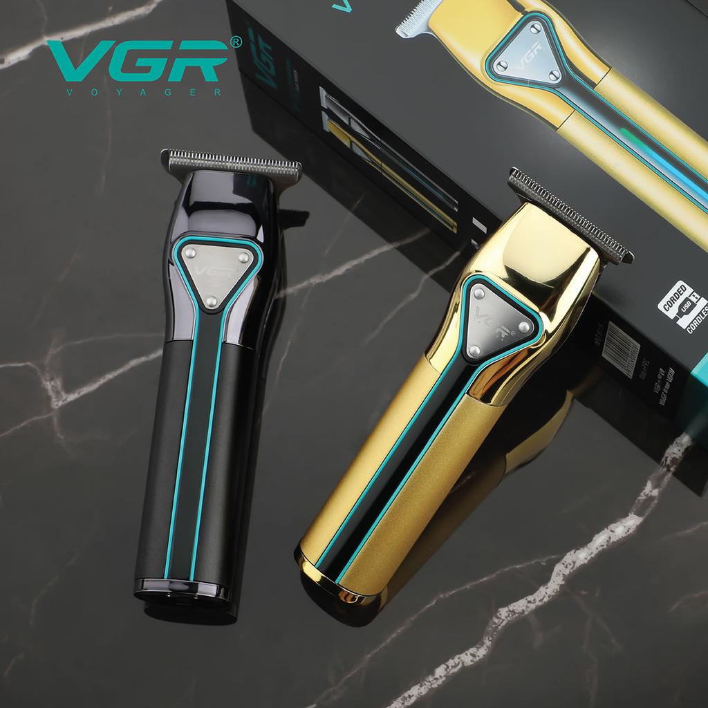 Новая машинка для стрижки волос VGR V-960 Металлический триммер для волос Профессиональная бритва для бороды USB-перезаряжаемая машинка для стрижки волос Беспроводной триммер для мужчин Домашняя бритва