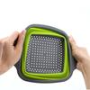 2-Piece Square Collapsible Colanders Set Kitchen Fruit & Vegetable Tools Silicone Strainers Basket Filter