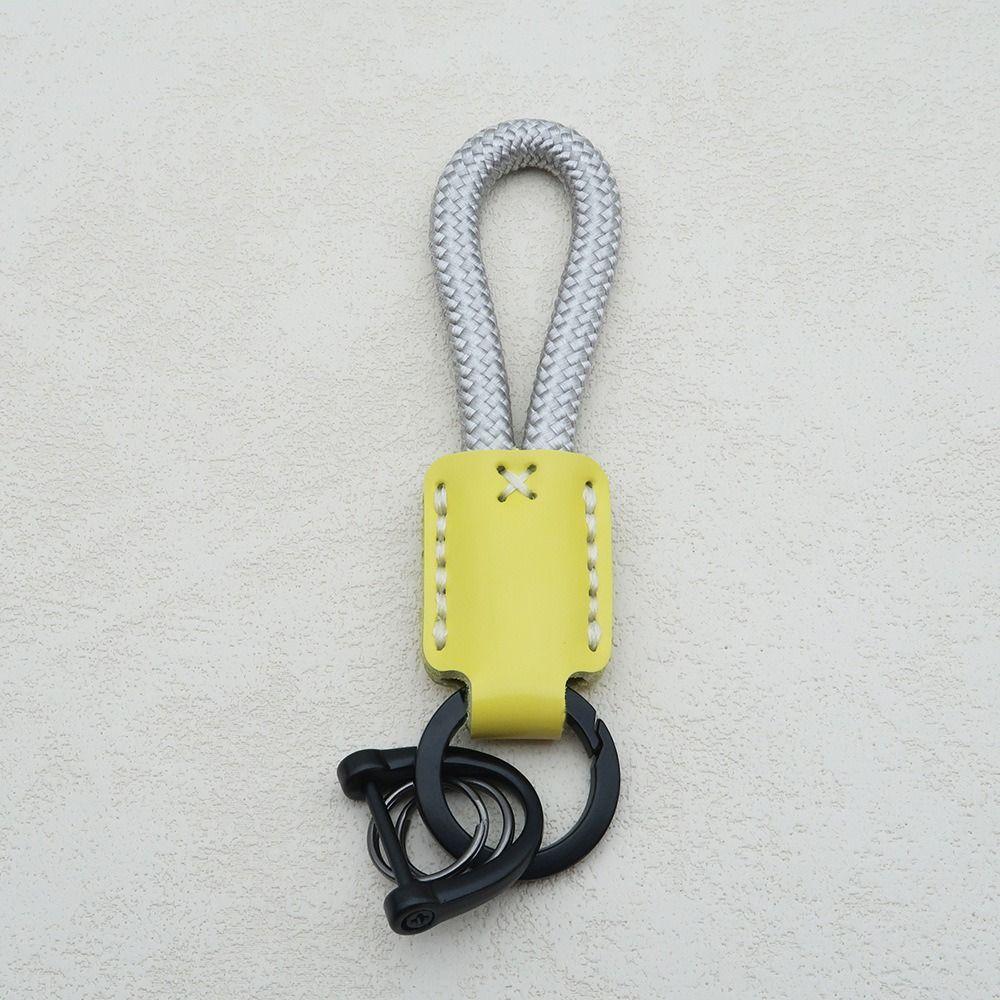 Creative DIY Leather Keychain Handmade Gift Bag Pendant Trendy Car Keychain