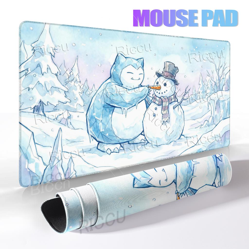 Mousepad Anime Snorlax Extended Pokemon Aesthetics Gamer Office Accessories Lock-edge Laptop Keyboard Table Carpet Free Shipping
