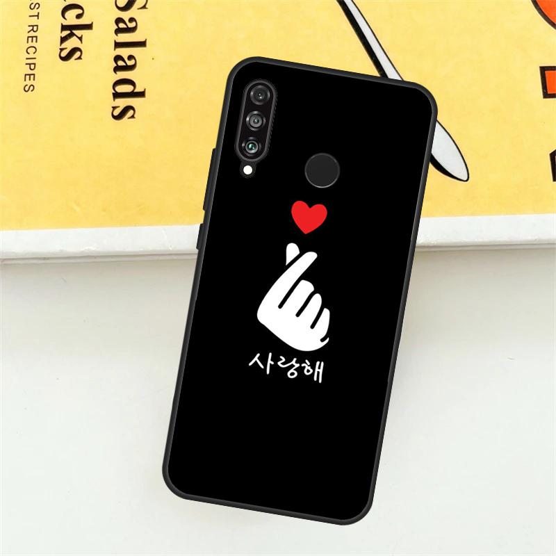 Чехол Kpop Сердце пальцами для Huawei Nova 12i 7i 8i 11i Y73 Y72 Y61 Y91 Y90 Y70 Y60 9 10 SE 11 Pro P30 P40 Lite