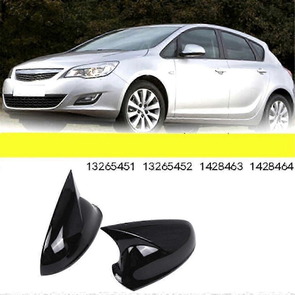 For Vauxhall Astra Opel Astra J 2010-2016 Gloss Black Wing Mirror Cap