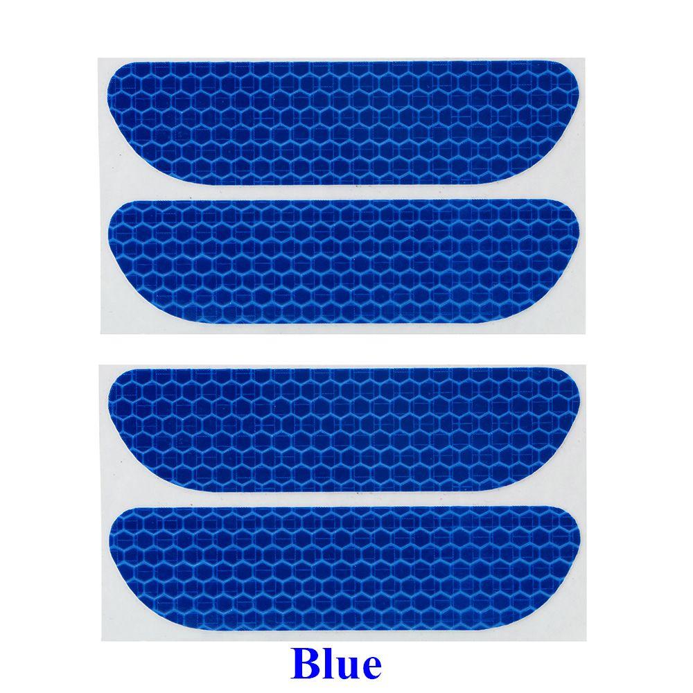 4pcs Rear Open Sign Universal Car Door Stickers Safety Reflective Tape Warning Mark