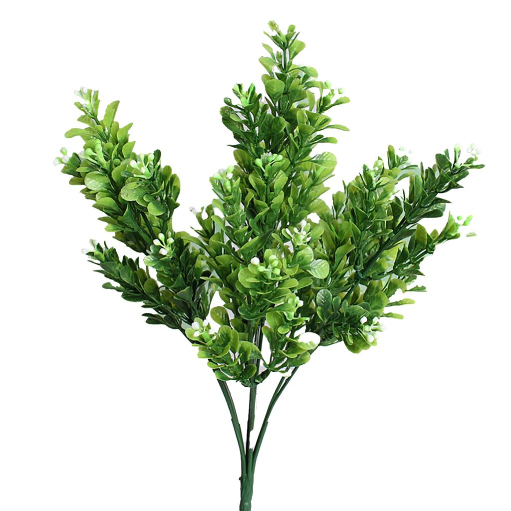 Artificial Flowers Plants Lifelike 7 Branches Plastic Decorative Fake Flowers Leaves for Home Garden Balcony Patio