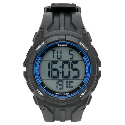 [Klefa] Спортивные часы Цифровые водонепроницаемые Подсветка Дата День недели Дисплей Уретановый ремешок TS-D317-BK Мужские Черные