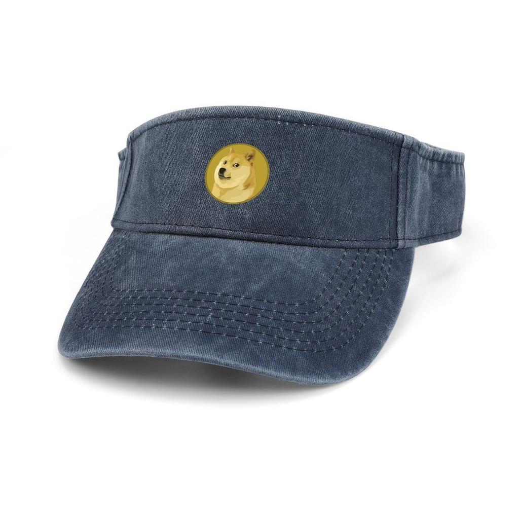 Криптовалюта Dogecoin, добытчик монет для собак, солнцезащитный козырек, дырявый верх, ковбойские шляпы унисекс, женские спортивные кепки для тенниса и гольфа, шляпа с открытым верхом на заказ