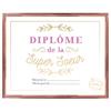 [A3452] - Multicolored 'Super Sister' Diploma Frame - 25x20 Cm