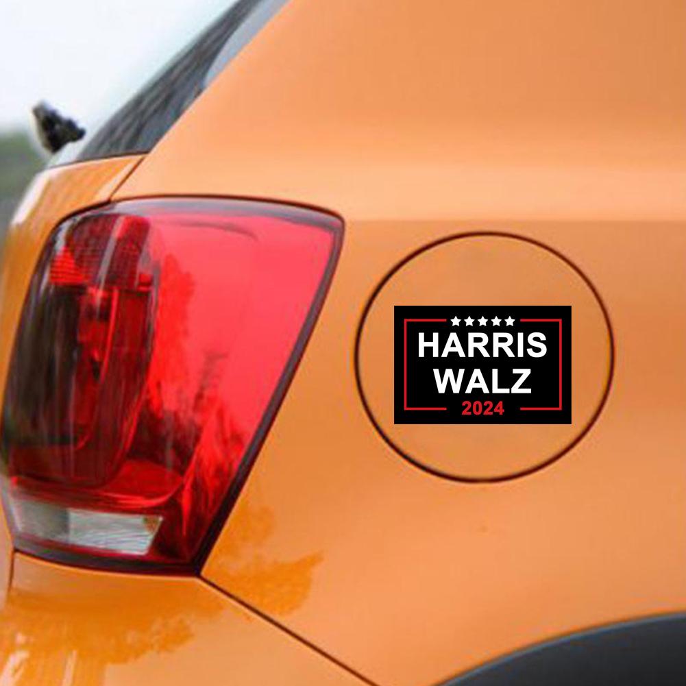 Наклейки Harris Walz 2024, 2 шт. Поддержка Камала Харрис Наклейки на бампер Walz Decal Tim Президентский винил 2024 года Предвыборная кампания автомобиля G2R3