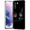 Прозрачный чехол-бампер для Samsung Galaxy S25 S24 S23 S22 S20 S21 FE Ultra S24 S23 S10 S10E Plus 5G Сумки с узором «Гордый кот»