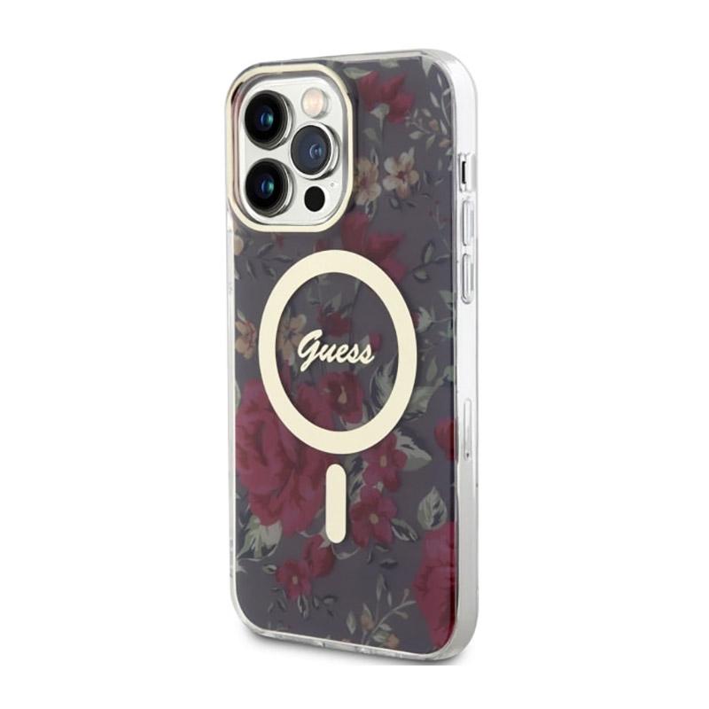 Guess Flower Magsafe - Etui Iphone 14 Pro Max (Zielony)