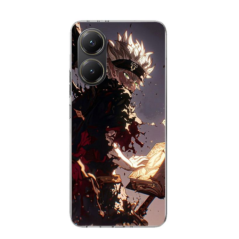 Черный чехол для телефона с аниме-рисунком C-Clovers для Xiaomi Poco F7 Ultra X7 X6 Pro X5 Redmi 15 15C 13 13C 12 12C 10 10A 10C 9 9A 9C 9T Бампер Po