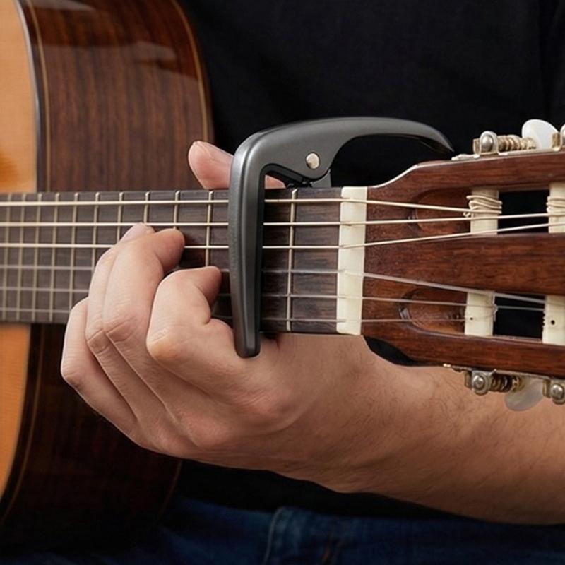 Metal Guitar Capo Easy to Carry Recording Studio Spring Clamp Capo Perfect for Beginners and Professional Player
