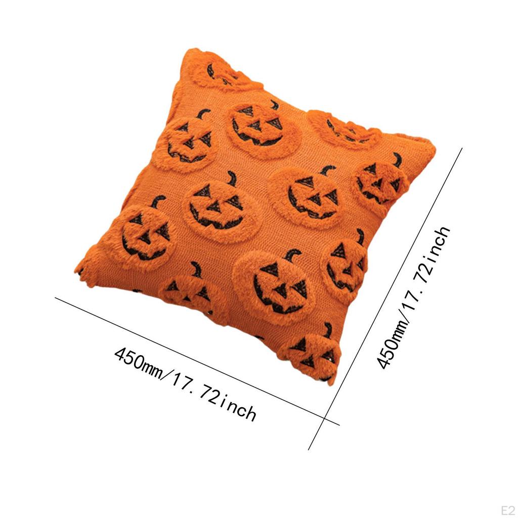 Осенняя тыквенная подушка, осенняя декоративная подушка, деревенский стиль, мягкая вышитая накидка для дивана