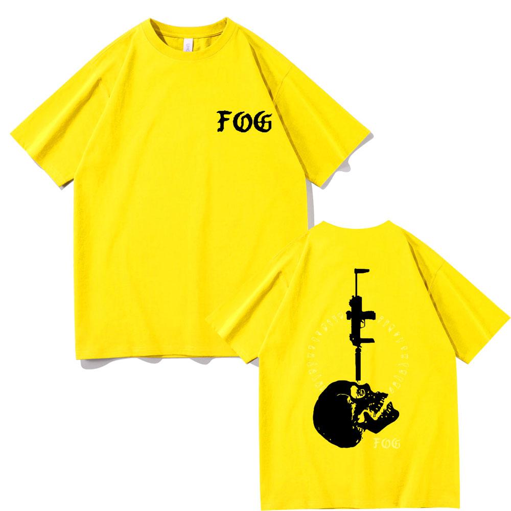 Vintage Fog Forward Observations Group Print T-shirt Skeleton Graphic T Shirts Men Oversized Tshirt Men's Gothic Rock Clothes