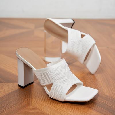 Мода 2025 Женские Сандалии Шлепанцы Роскошные Летние Уличные Повседневные Женские Туфли Открытый Носок Мягкие Высокие Каблуки Слайды Черные Мюли Сандалии Размер