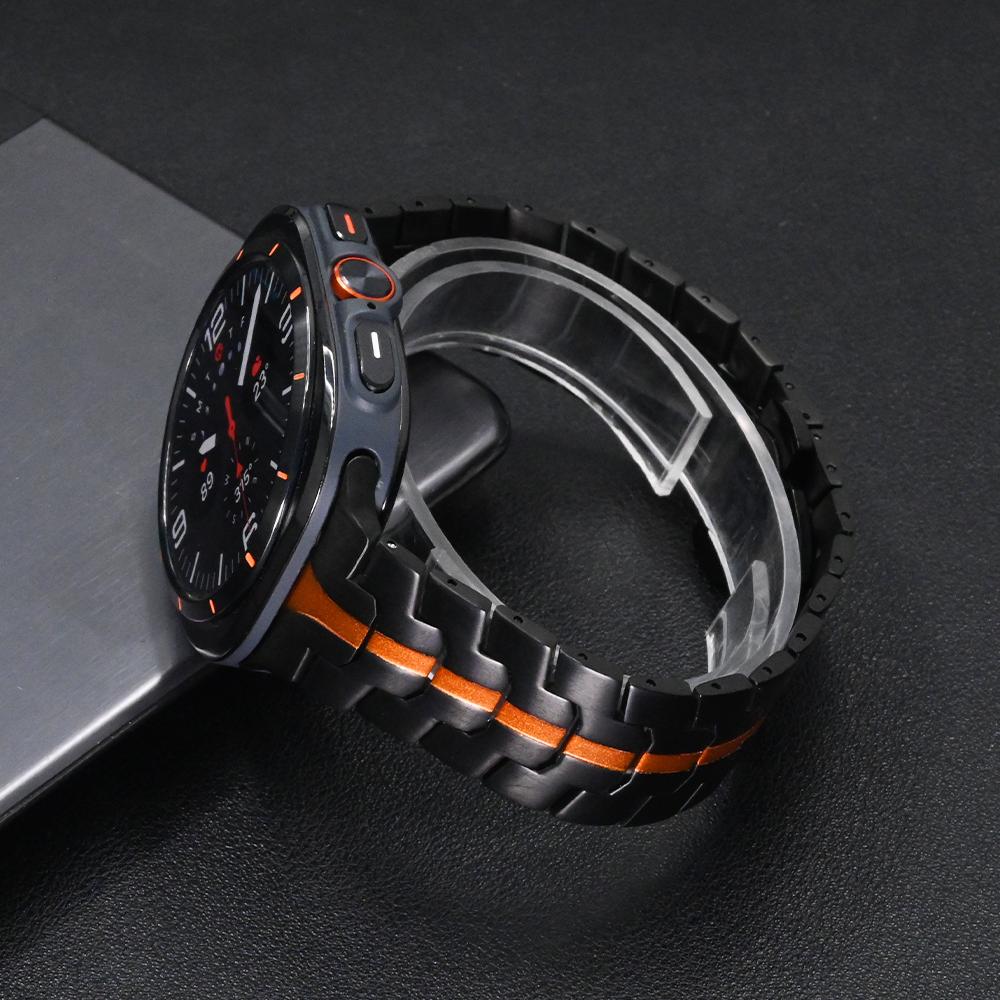 Мужской металлический ремешок для Samsung Galaxy Ultra Watch 47 мм Браслет без зазора для GALAXY WATCH Ultra Ремешок из нержавеющей стали с бабочкой