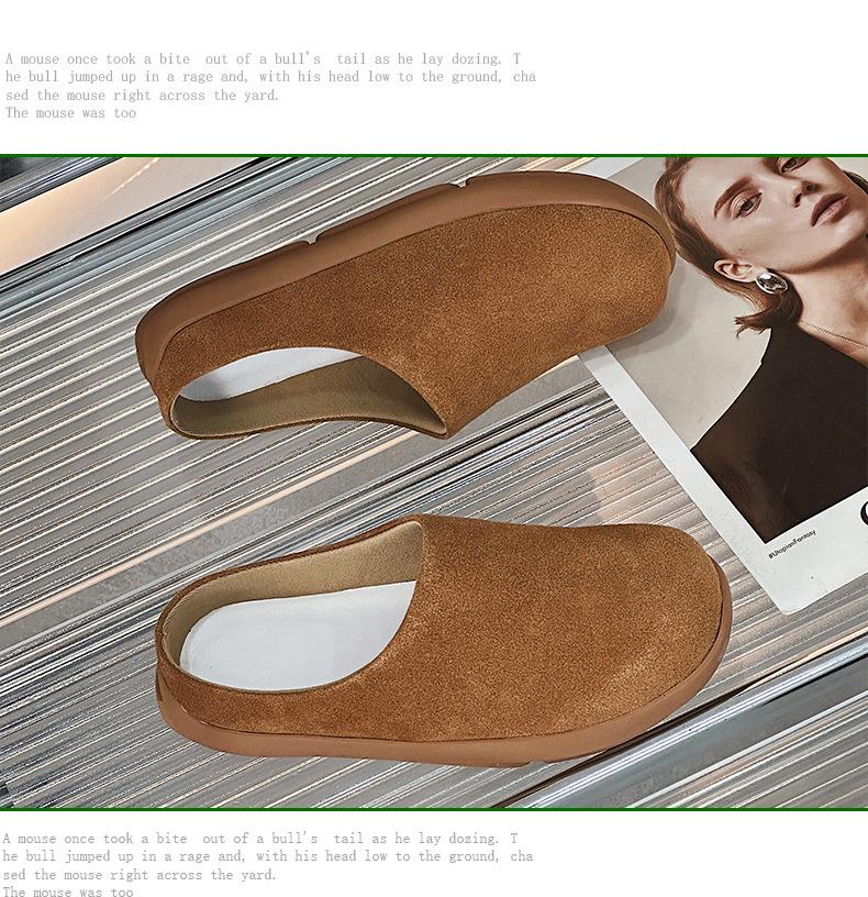 Women's Half-Slippers with Baotou, 2025 New Fashionable and Cute Outdoor Wear for Spring/Autumn.