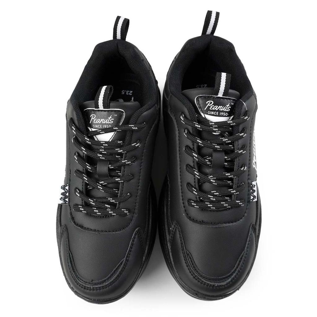 Кроссовки на толстой подошве Snoopy Стильные повседневные туфли Простые см [Peanuts] Шнуровка женские PN8271-01 23.0