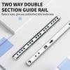 2Set Smooth Glide Bearing Drawer Slides 17Mm Wide Two Way Slide Drawer Glides 8"-17" Hardware Accessories Drawer Rail