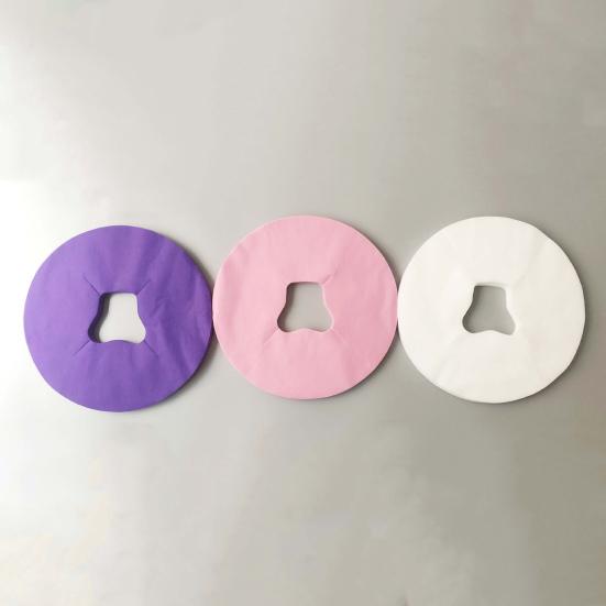 100Pcs Disposable Face Cradle Covers Massage Face Rest Covers Breathable Bed Hole Pad for Salons Headrest Spas Clinics Massage Tables Chairs