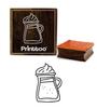 Printtoo Jug Design Scrap-Booking Wooden Rubber Stamp Diary Card Print Block-2 X 2