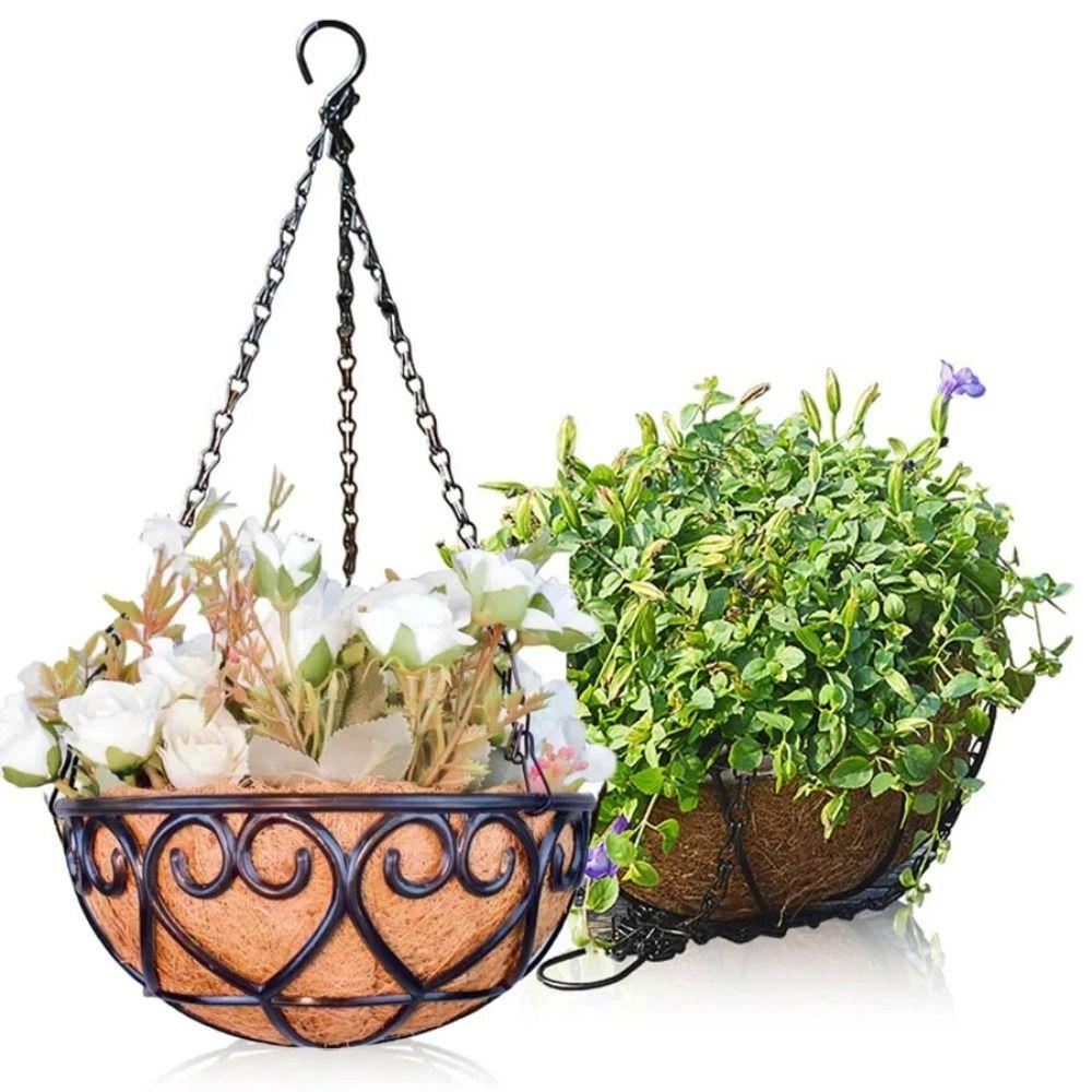 Iron Chain Hanging Basket European Planters Basket New Flowerpot