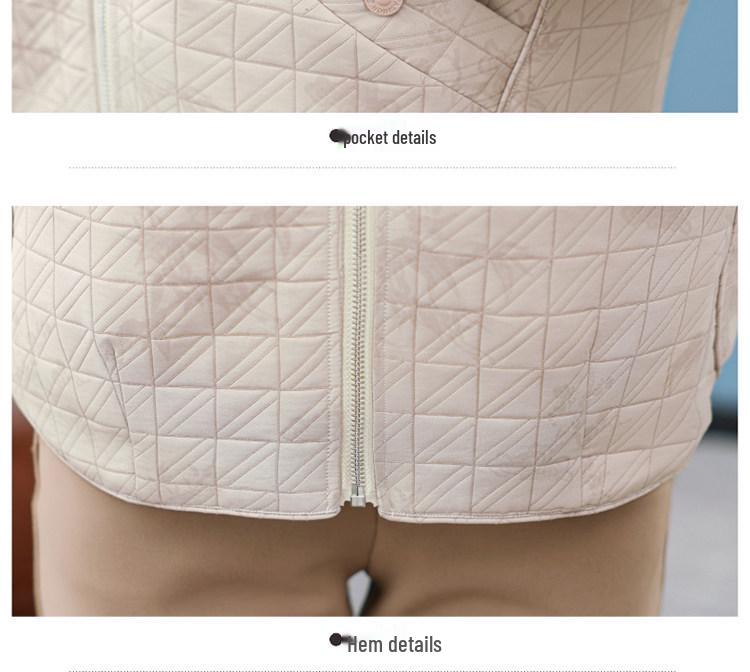 Stylish Autumn Hooded Jacket for Mothers - Versatile Spring & Autumn Casual Wear for Middle-Aged and Elderly Women