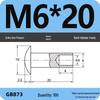 Полутрубчатая заклепка с полукруглой головкой GB873: Доступны размеры M2-M8