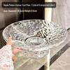 Прозрачная фруктовая тарелка с эффектом ряби на воде: Стильная ваза для закусок и конфет для журнального столика
