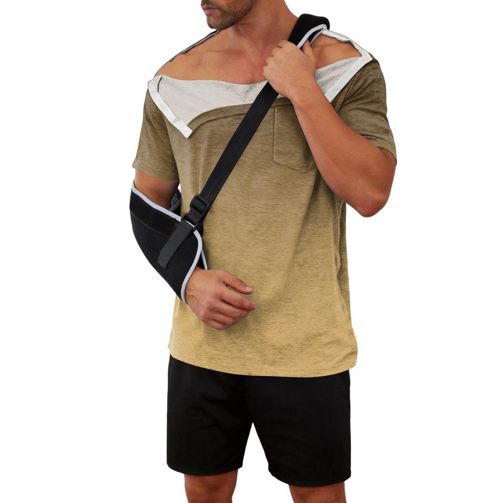 Men’s Recovery Shirt Pattern Full Opening Front Short Sleeve -Away Design for Use
