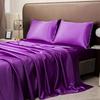 Summer Smooth Satin Duvet Cover Include Duvet Cover Flat Sheet and Pillowcases Smooth Bedding Set Silky Luxury Bedcloth Sets