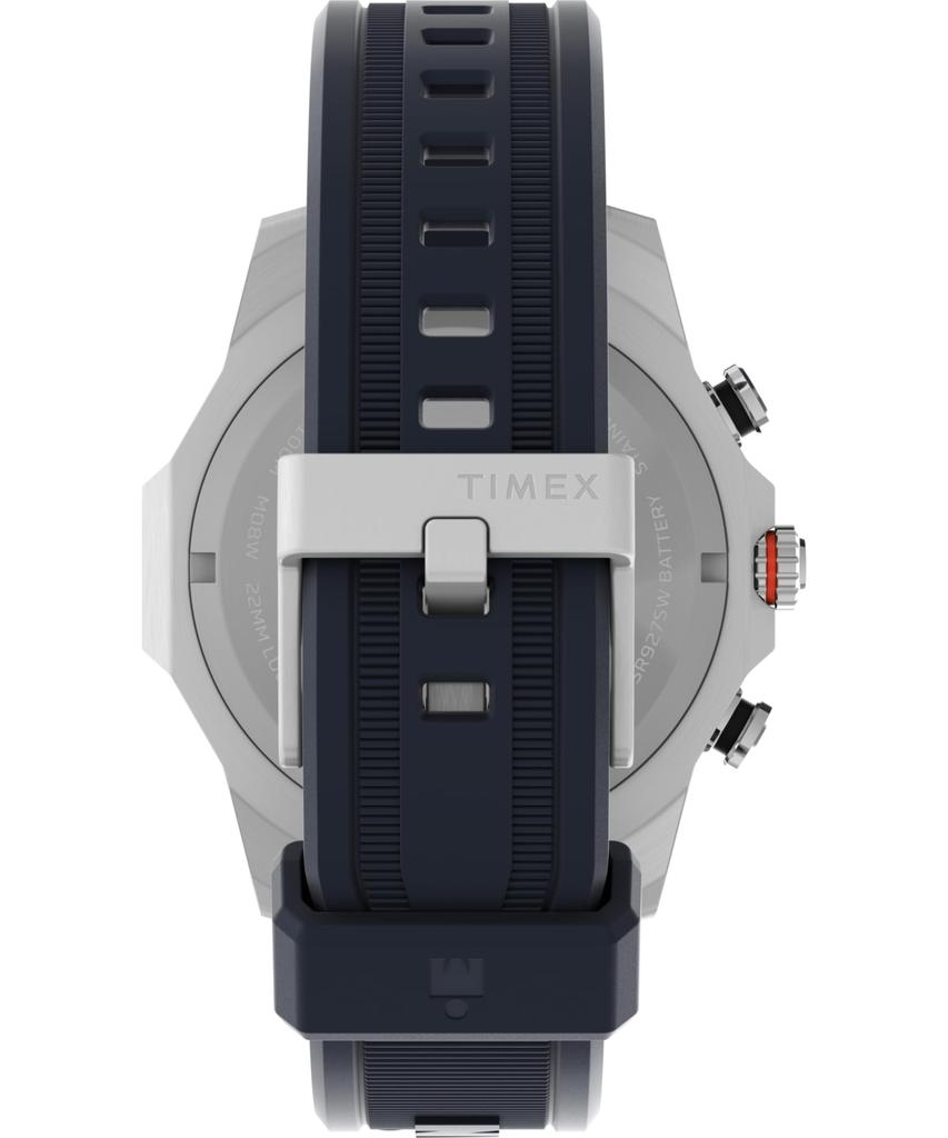 Timex Men's Iron Man Adrenaline 48mm Watch - Black Strap Black Dial Black Case, Blue/Blue/Silver Tone. , modern